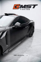 Ford Mustang S650 2.3 Ecoboost 5.0 GT Dark Horse 2024-ON with Aftermarket Parts - V2 Side Skirts Carbon Fiber / FRP from CMST Tuning