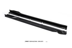 Ford Mustang S650 2.3 Ecoboost 5.0 GT Dark Horse 2024-ON with Aftermarket Parts - V2 Side Skirts Carbon Fiber / FRP from CMST Tuning