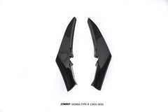 Honda Civic Type-R FL5 2023-ON with Aftermarket Parts - V2 Style Front Canards Dry Pre-preg Carbon Fiber / FRP from CMST Tuning