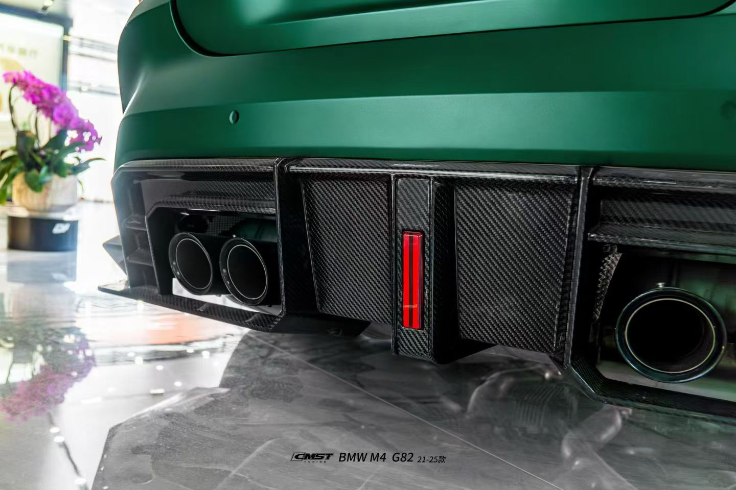 BMW M3CS M3C M3 G80 G81 2021-ON & M4CS M4C M4 G82 G83 2021-ON with Aftermarket Parts - V2 Style Rear Diffuser & Canards Dry Pre-preg Carbon Fiber / FRP from CMST Tuning