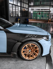 BMW M2CS M2 G87 2023-ON with Aftermarket Parts - V1 Style Front Fenders Dry Pre-preg Carbon Fiber / FRP from CMST Tuning