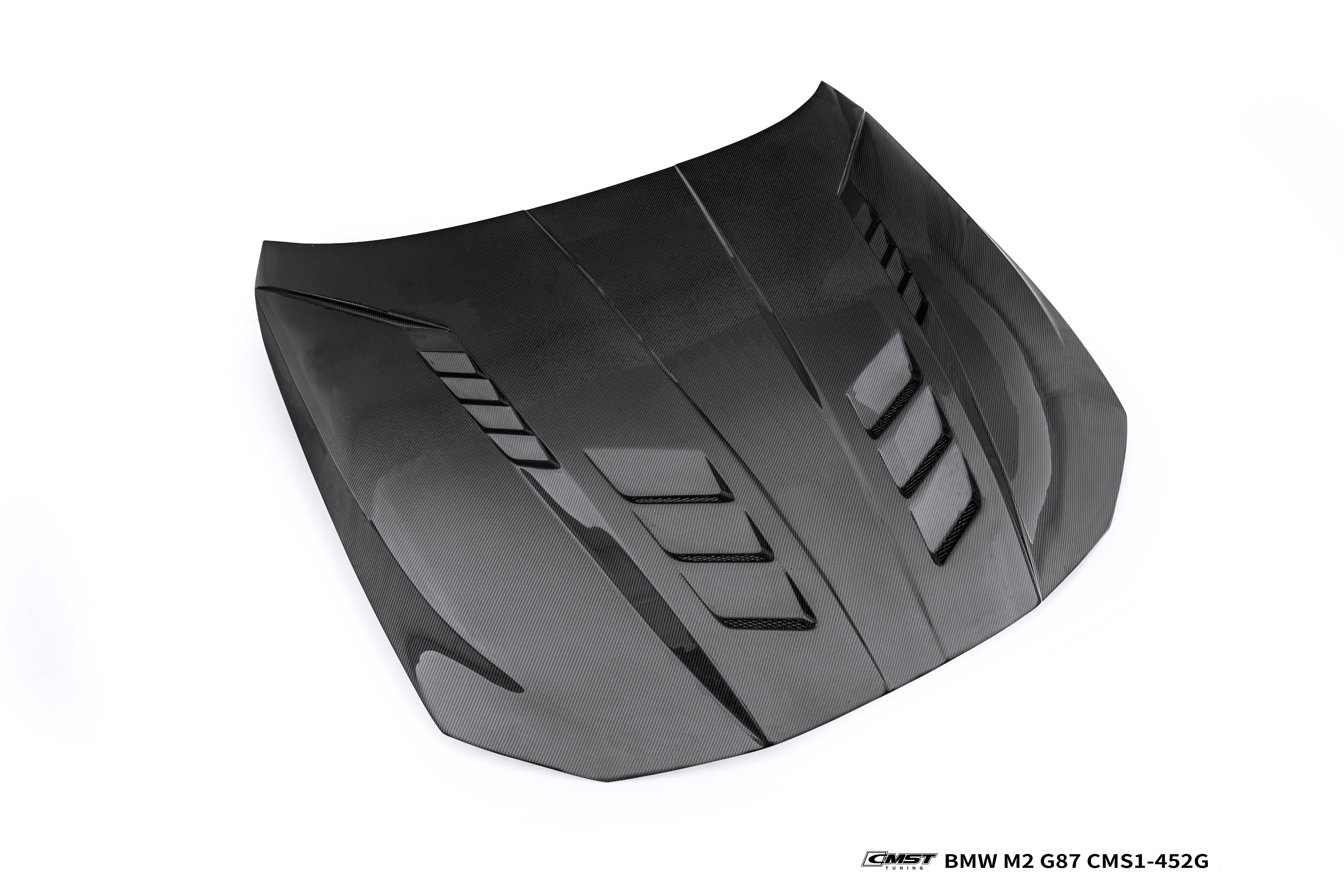 BMW M2CS M2 G87 2023-ON & 2 Series M240i 230i G42 2022-ON with Aftermarket Parts - V3 Style Hood Dry Pre-preg Carbon Fiber / FRP from CMST Tuning