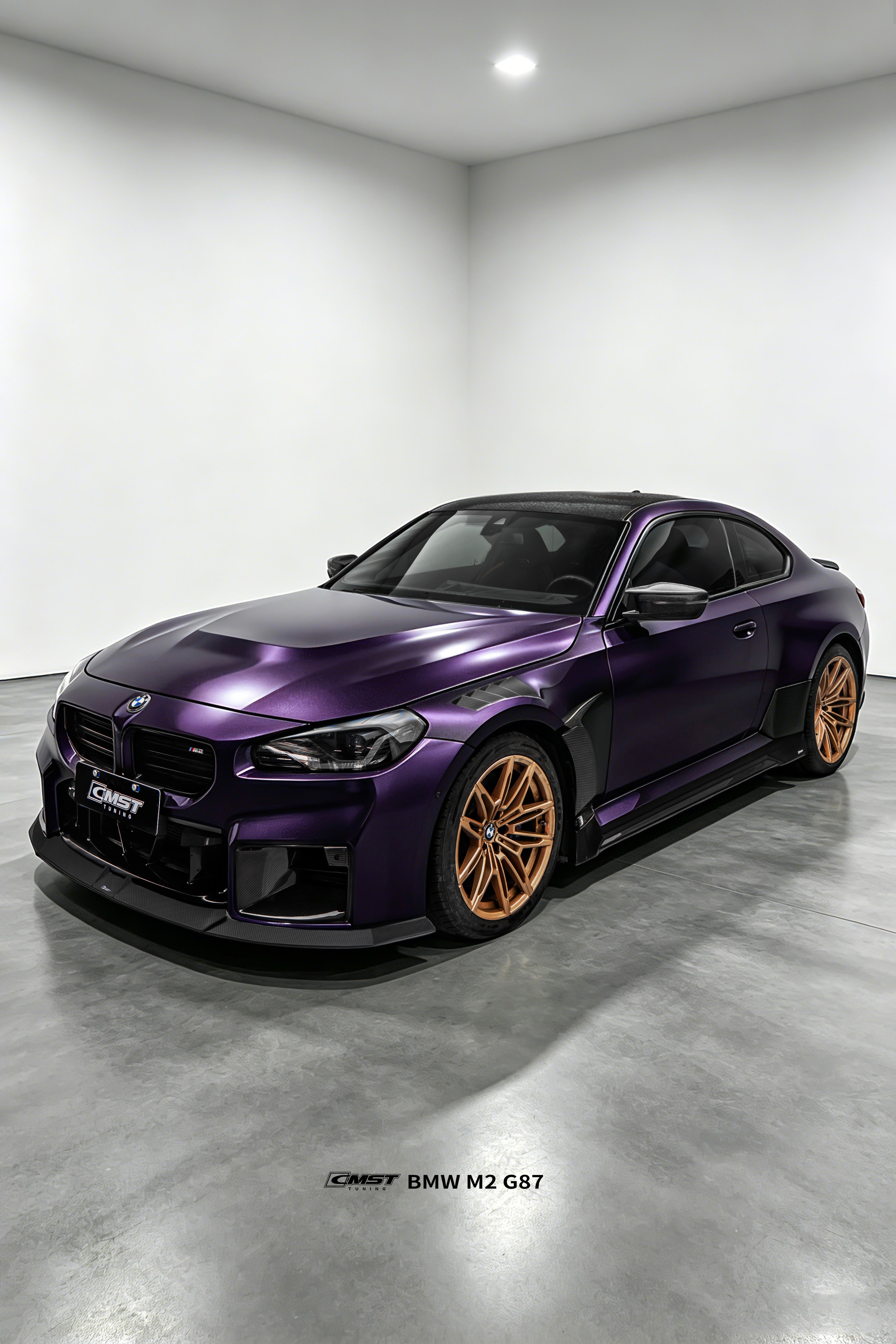 BMW M2CS M2 G87 2023-ON with Aftermarket Parts - V1 Style Front Fenders Dry Pre-preg Carbon Fiber / FRP from CMST Tuning
