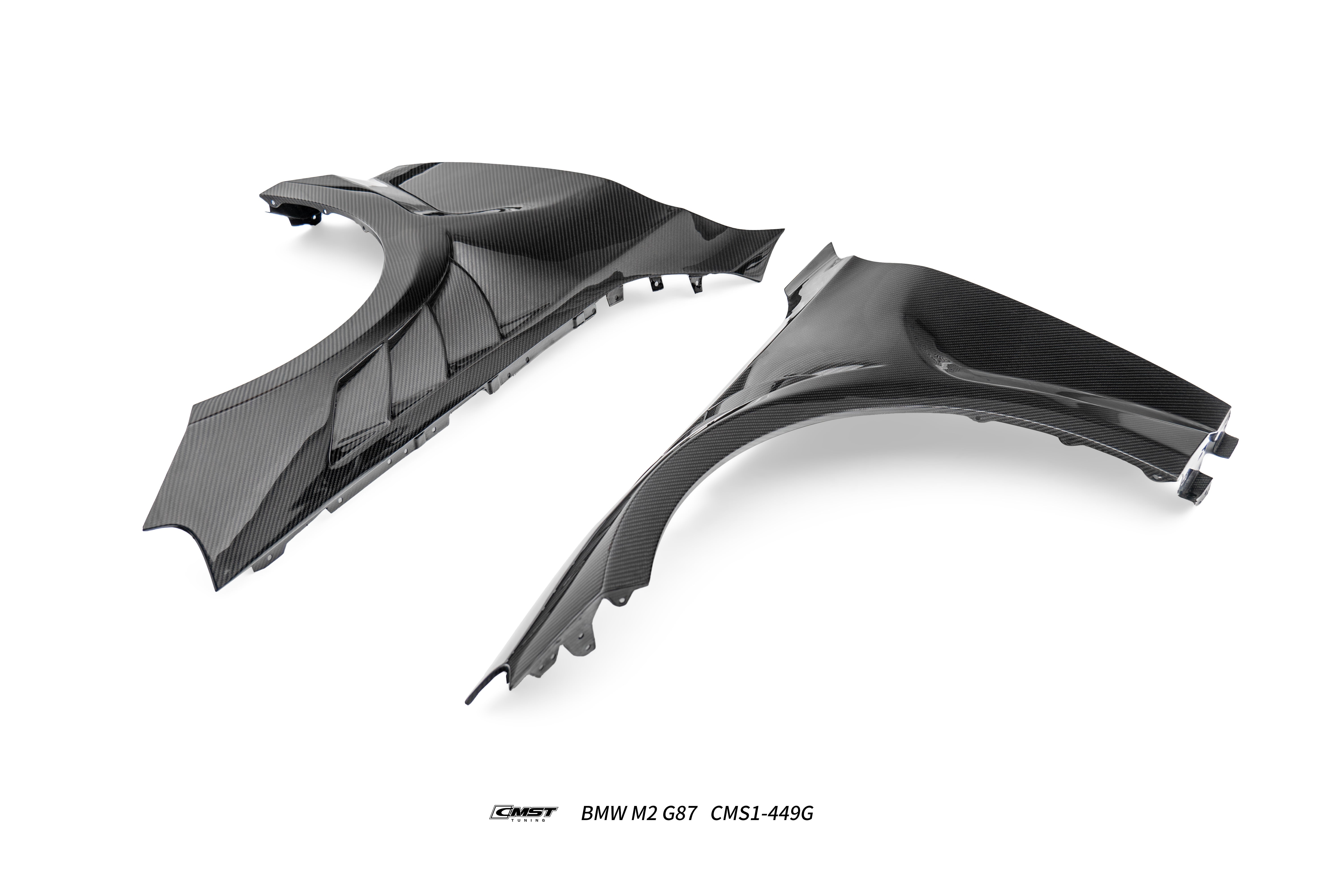 BMW M2CS M2 G87 2023-ON with Aftermarket Parts - V2 Style Front Fenders Dry Pre-preg Carbon Fiber / FRP from CMST Tuning