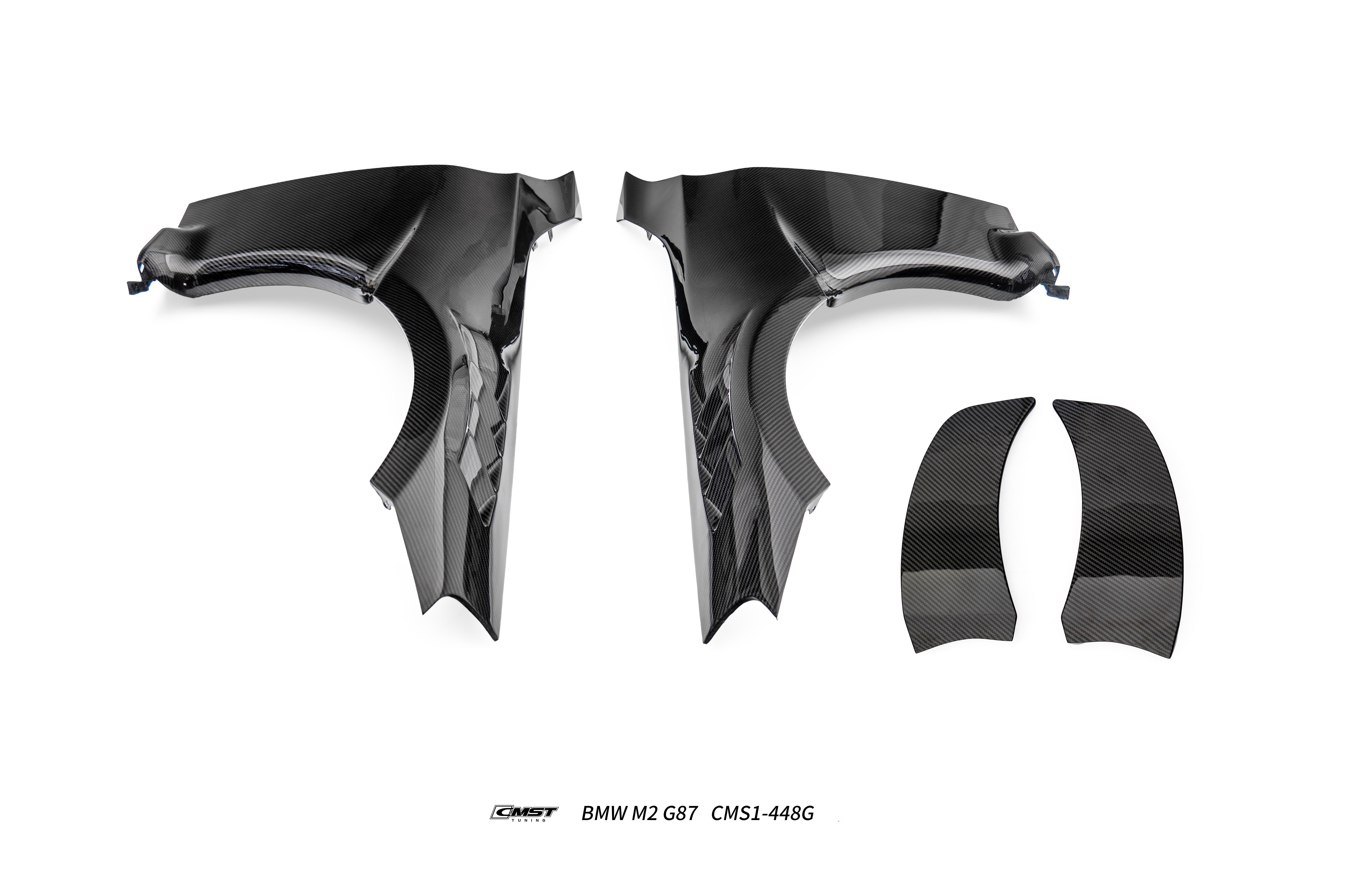 BMW M2CS M2 G87 2023-ON with Aftermarket Parts - V1 Style Front Fenders Dry Pre-preg Carbon Fiber / FRP from CMST Tuning