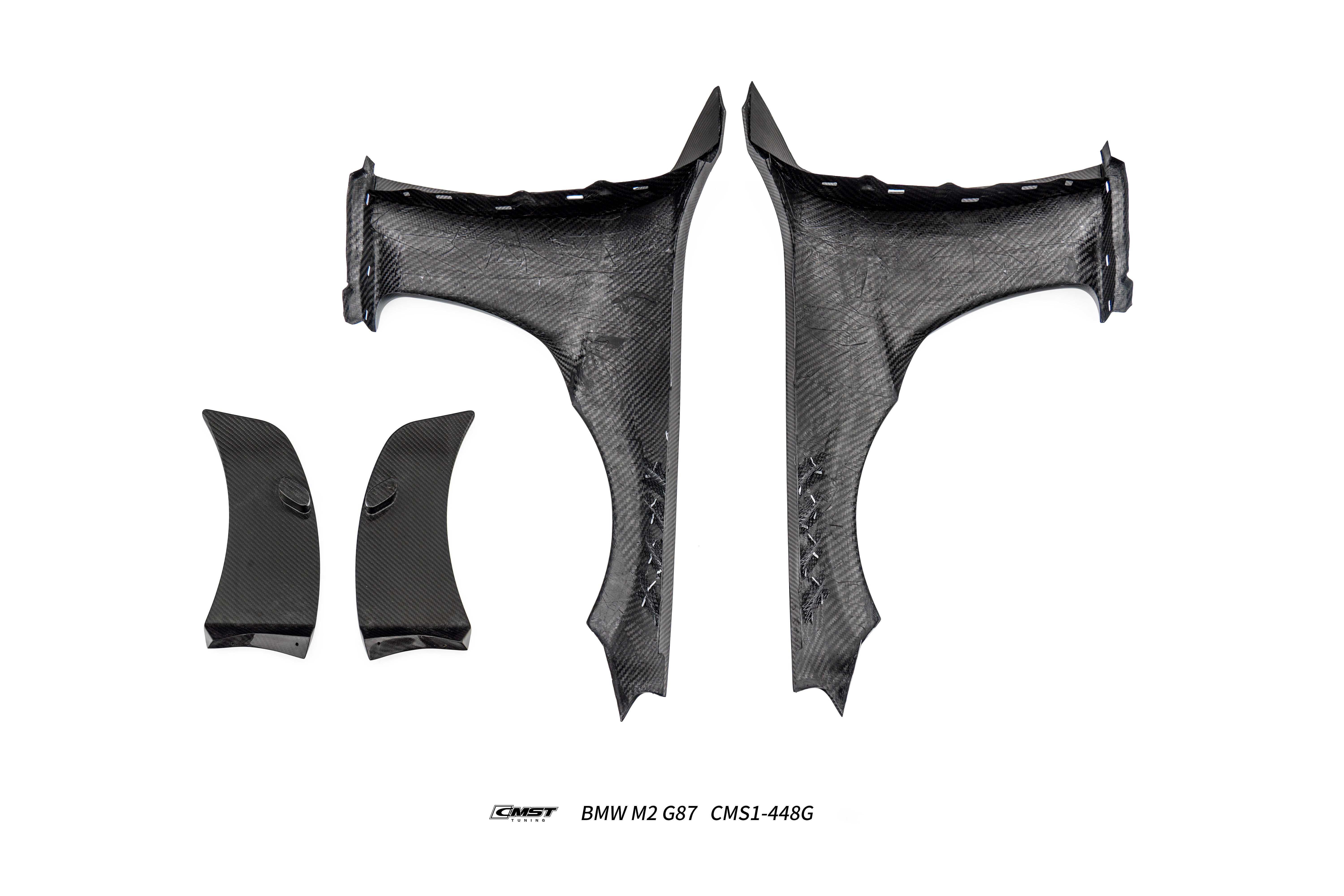 BMW M2CS M2 G87 2023-ON with Aftermarket Parts - V1 Style Front Fenders Dry Pre-preg Carbon Fiber / FRP from CMST Tuning