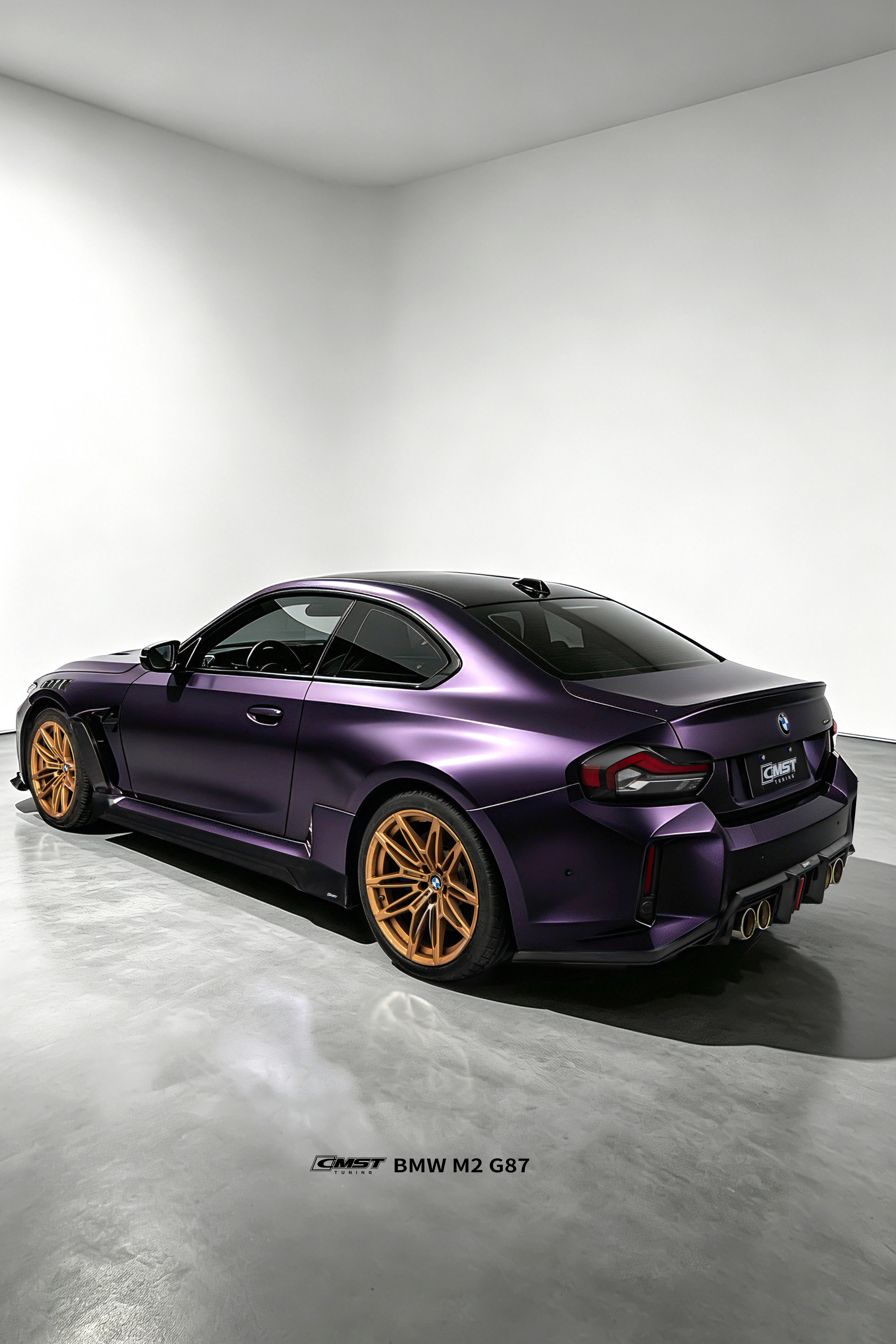 BMW M2CS M2 G87 2023-ON with Aftermarket Parts - V2 Style Side Skirts Dry Pre-preg Carbon Fiber / FRP from CMST Tuning