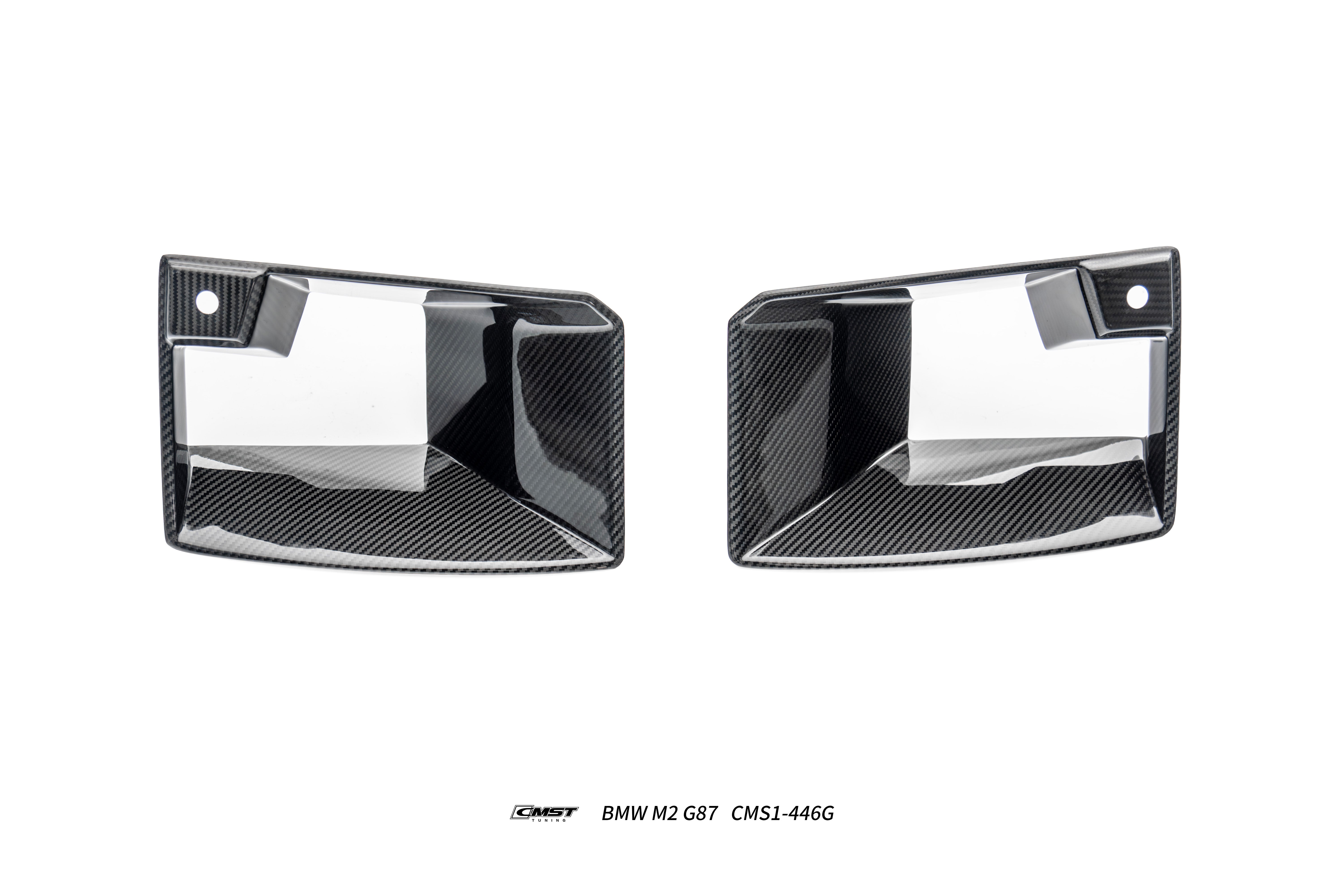 BMW M2CS M2 G87 2023-ON with Aftermarket Parts - Front Side Intake Vent Replacement Trim Dry Pre-preg Carbon Fiber / FRP from CMST Tuning