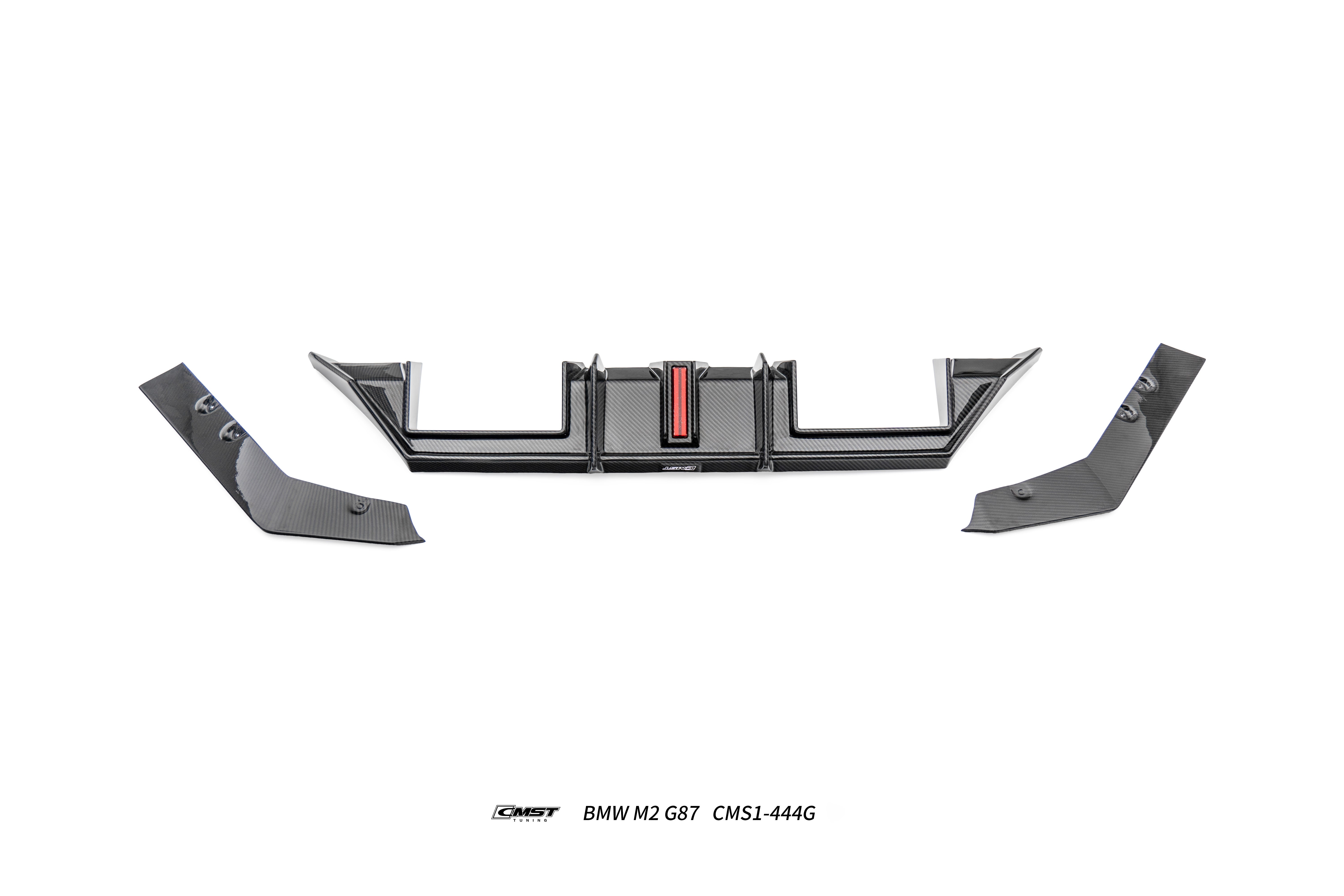 BMW M2CS M2 G87 2023-ON with Aftermarket Parts - V2 Style Rear Diffuser Dry Pre-preg Carbon Fiber / FRP from CMST Tuning