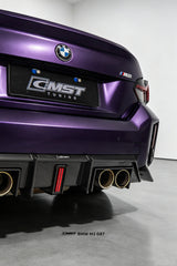 BMW M2CS M2 G87 2023-ON with Aftermarket Parts - V2 Style Rear Diffuser Dry Pre-preg Carbon Fiber / FRP from CMST Tuning
