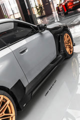BMW M2CS M2 G87 2023-ON with Aftermarket Parts - V2 Style Side Skirts Dry Pre-preg Carbon Fiber / FRP from CMST Tuning
