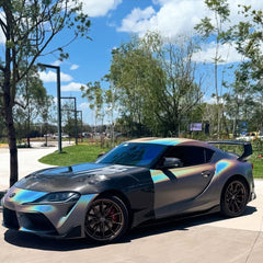 Toyota Supra MK5 A90 A91 3.0 2.0 2020 2021 2022 2023 2024 with Aftermarket Parts - V2 Tempered Glass Clearview Hood Bonnet Carbon Fiber / FRP from CMST Tuning