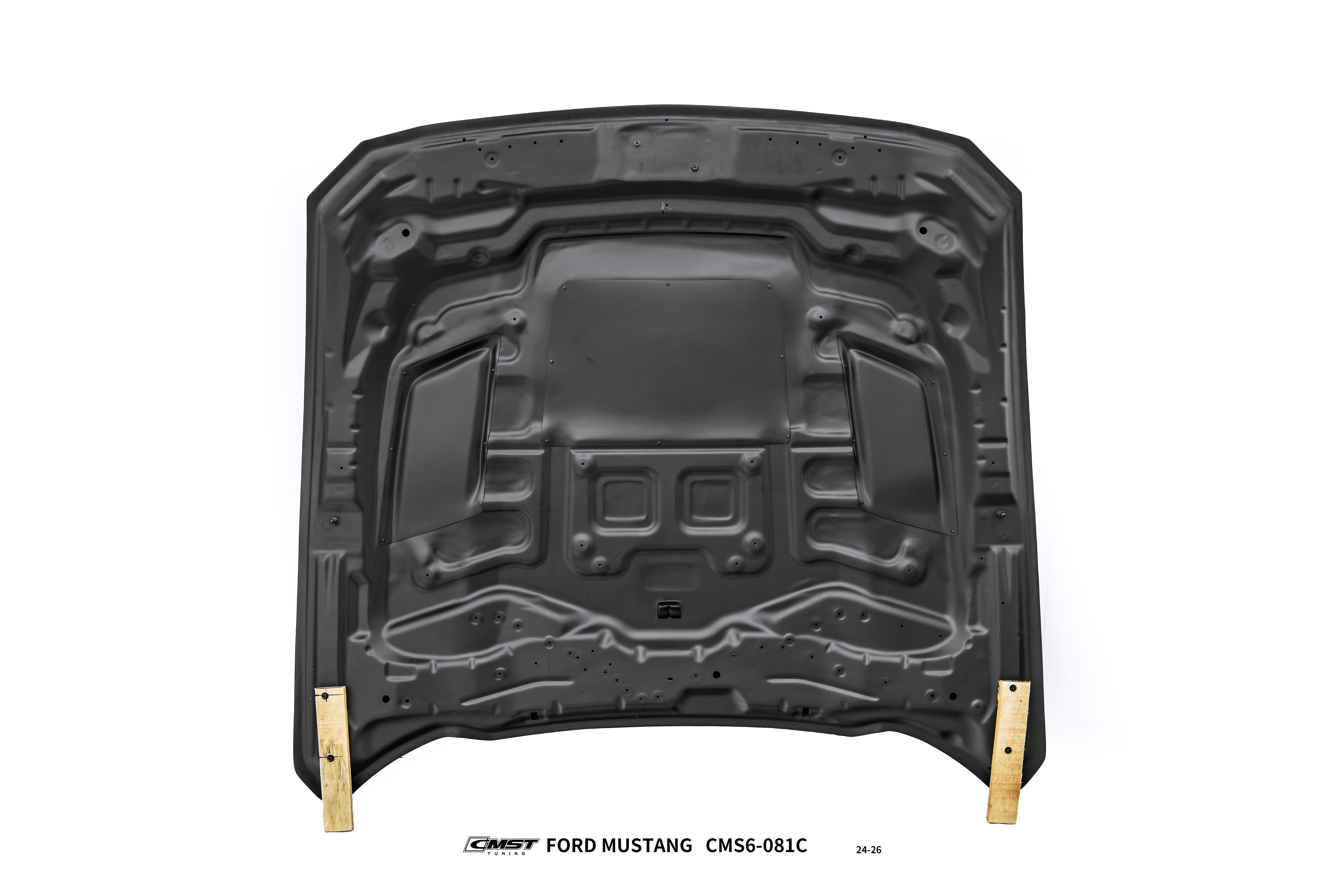 Ford Mustang S650 2.3 Ecoboost 5.0 GT Dark Horse 2024-ON with Aftermarket Parts - V3 Hood Carbon Fiber / FRP from CMST Tuning