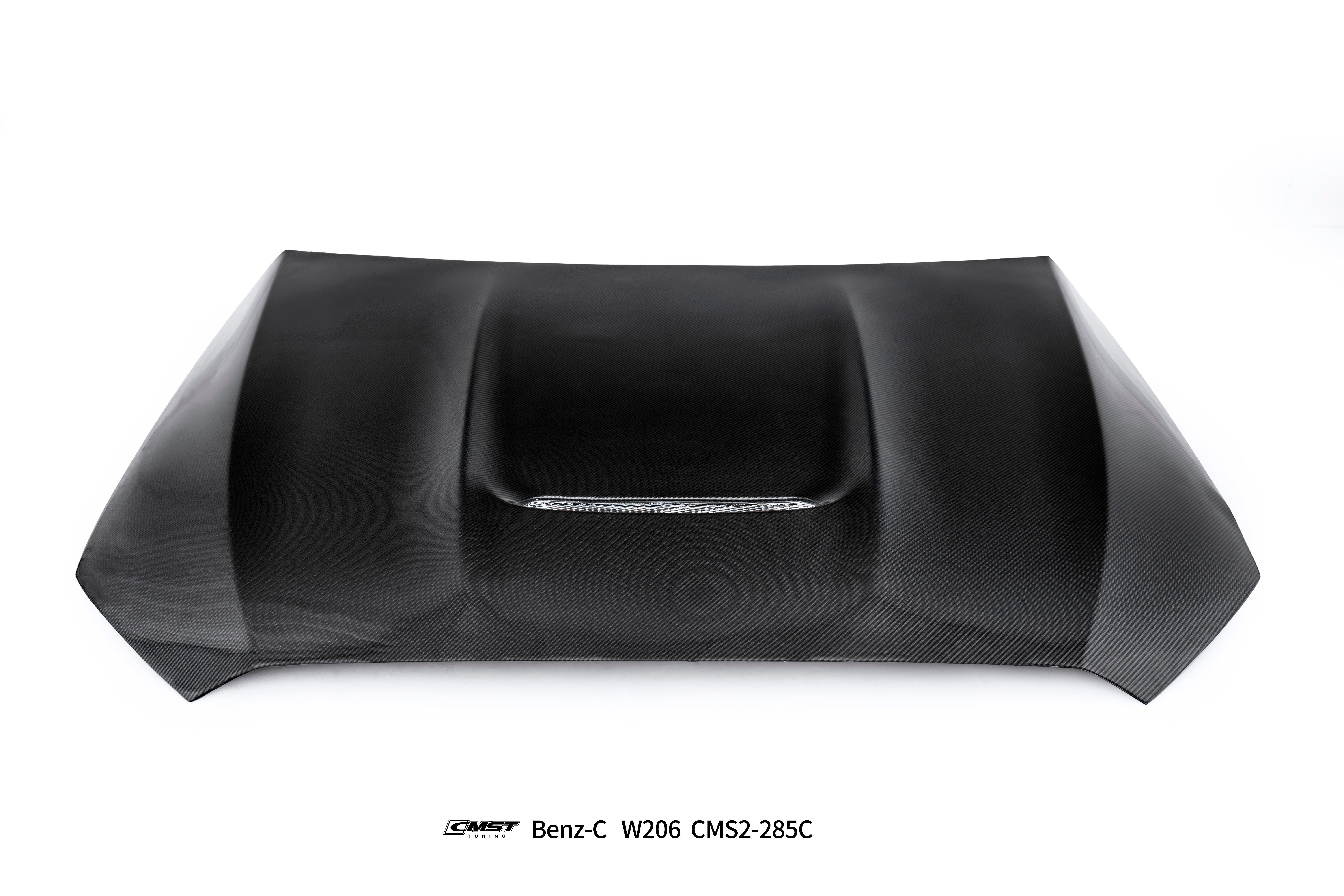 Mercedes Benz C-Class C63S C63 C43 AMG C300 W206 S206 2021-ON with Aftermarket Parts - V1 Hood Carbon Fiber / FRP from CMST Tuning