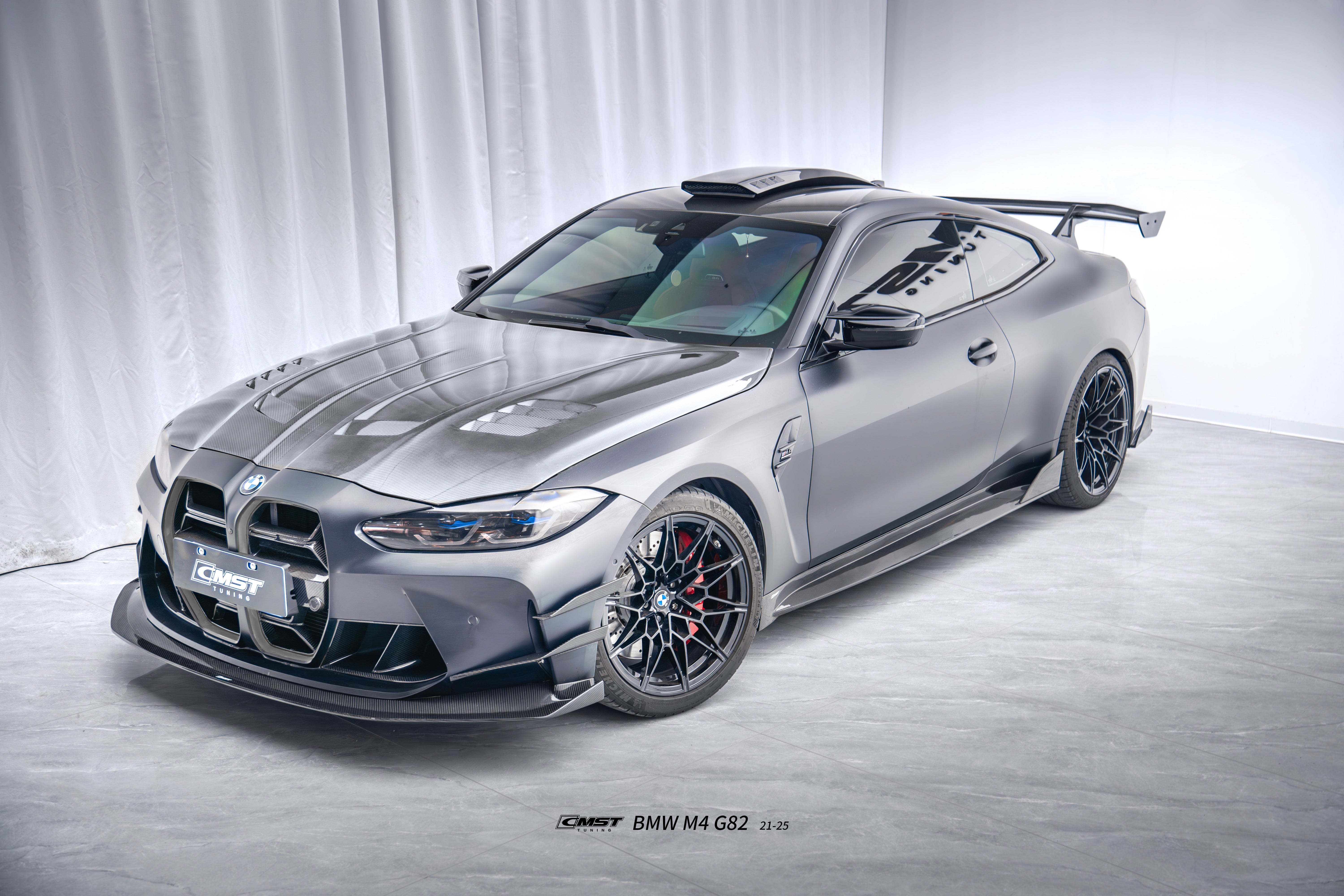 BMW M3CS M3C M3 G80 G81 2021-ON & M4CS M4C M4 G82 G83 2021-ON (Left Hand Drive Only) with Aftermarket Parts - Mirror Caps Dry Pre-preg Carbon Fiber / FRP from CMST Tuning