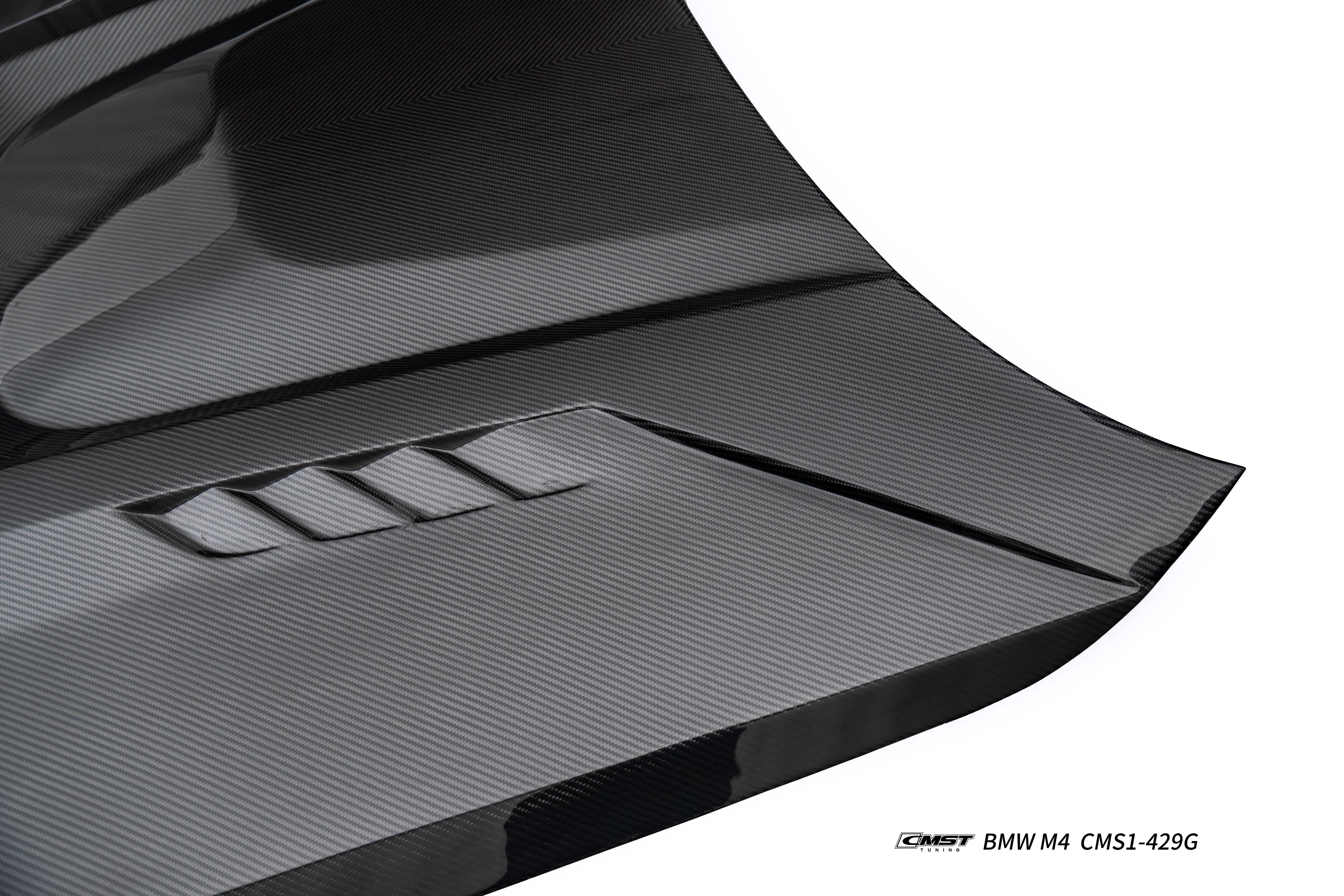 BMW M3CS M3C M3 G80 G81 2021-ON &  M4CS M4C M4 G82 G83 2021-ON with Aftermarket Parts - V4 Style Hood Carbon Fiber / FRP from CMST Tuning