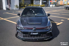 Volkswagen Golf GTI MK8 2022 2023 2024 with Aftermarket Parts - Front Lip Splitter Pre-preg Carbon Fiber / FRP from CMST Tuning