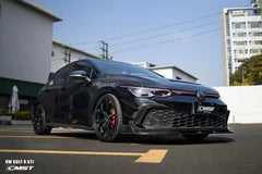 Volkswagen Golf GTI MK8 2022 2023 2024 with Aftermarket Parts - Front Lip Splitter Pre-preg Carbon Fiber / FRP from CMST Tuning