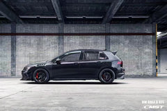 Volkswagen Golf R GTI MK8 2022 2023 2024 with Aftermarket Parts - Side Skirts Pre-preg Carbon Fiber / FRP from CMST Tuning