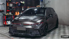 Volkswagen Golf GTI MK8 2022 2023 2024 with Aftermarket Parts - Front Lip Splitter Pre-preg Carbon Fiber / FRP from CMST Tuning