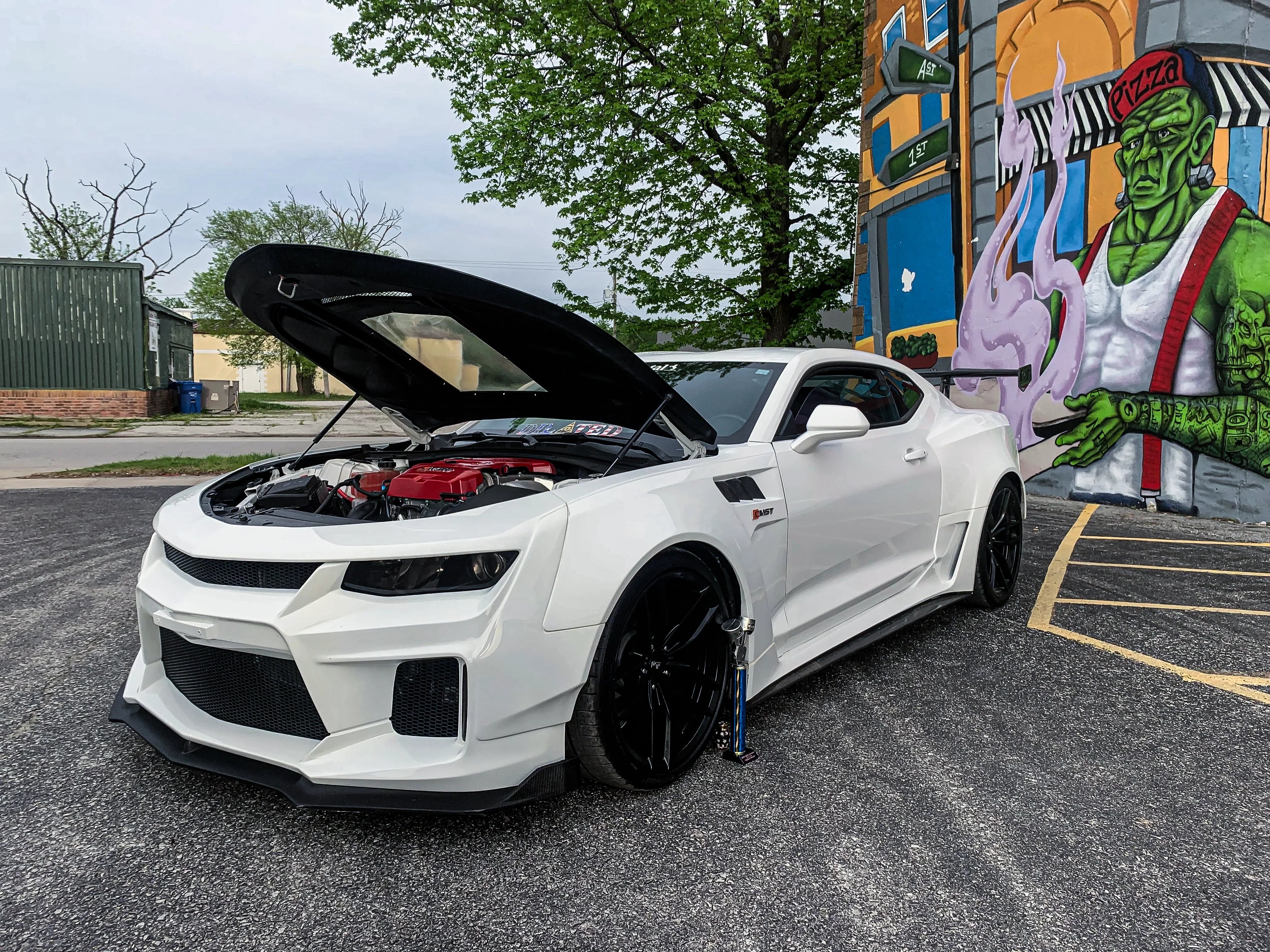 Chevrolet Camaro 6th Gen Z/28 2SS 1SS 3LT 2LT 1LT 2LS 1LS 2015-2024 & Camaro 6th Gen ZL1 2017-2024 with Aftermarket Parts - Widebody Style Front Fenders & Rear Quarter Panel Fender Carbon Fiber / FRP from  CMST Tuning
