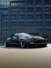 Ford Mustang GT 5.0 Mach1 Bullitt Ecoboost 2.3 S550.2 2018-2023 (Designed to be compatible with CMST S550.2 widebody kit. Goes over OEM rocker panel.) with Aftermarket Parts - Widebody Style Side Skirts Carbon Fiber / FRP from CMST Tuning