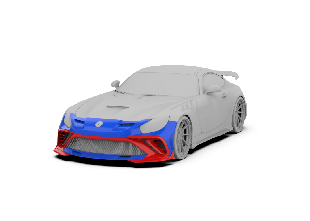 Mercedes Benz AMG GT/GTS C190 (fits both Pre-facelift & facelift) 2015 2016 2017 2018 2020 2021 with Aftermarket Parts - Paragon Style Full Body Kit Package FRP / Carbon Fiber from Robot Craftsman