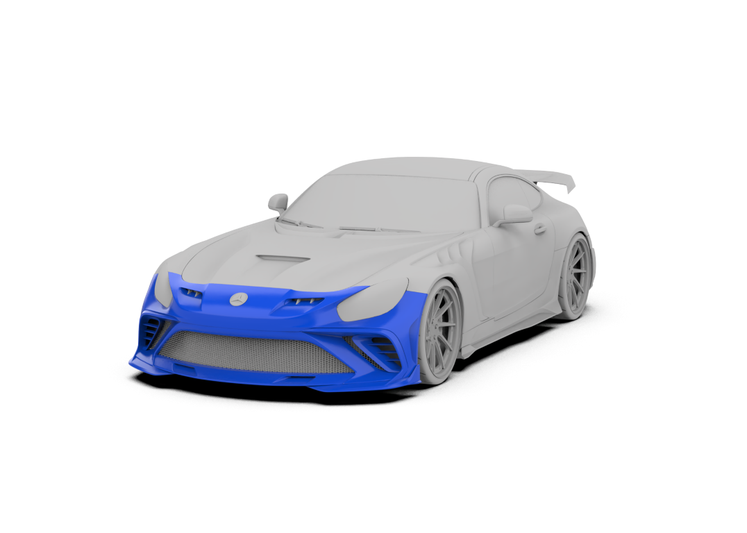Mercedes Benz AMG GT/GTS C190 (fits both Pre-facelift & facelift) 2015 2016 2017 2018 2020 2021 with Aftermarket Parts - Paragon Style Full Body Kit Package FRP / Carbon Fiber from Robot Craftsman