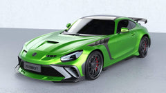 Mercedes Benz AMG GT/GTS/GTC C190 (fits both Pre-facelift & facelift) 2015 2016 2017 2018 2019 2020 2021 with Aftermarket Parts - Paragon Style Front Bumper & Lip Carbon Fiber / FRP from Robot Craftsman