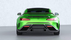 Mercedes Benz AMG GT/GTS C190 (fits both Pre-facelift & facelift) 2015 2016 2017 2018 2019 2020 2021 with Aftermarket Parts - Paragon Rear Bumper & Diffuser (Exhaust Pipe Extension & Tips Included) Carbon Fiber / FRP from Robot Craftsman