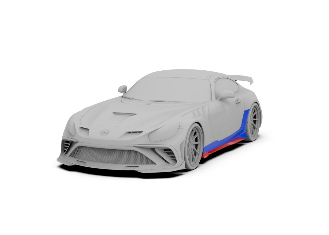 Mercedes Benz AMG GT/GTS C190 (fits both Pre-facelift & facelift) 2015 2016 2017 2018 2020 2021 with Aftermarket Parts - Paragon Style Full Body Kit Package FRP / Carbon Fiber from Robot Craftsman