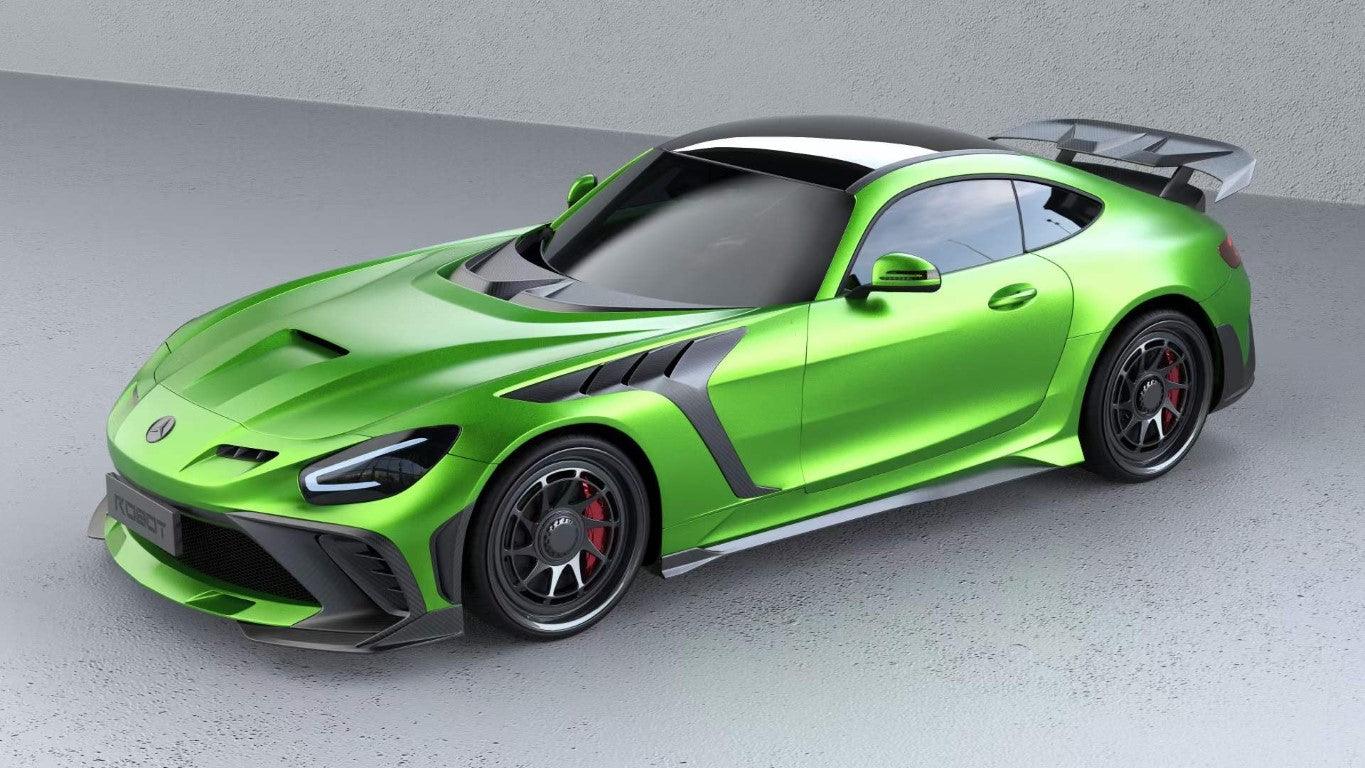 Mercedes Benz AMG GT/GTS C190 (fits both Pre-facelift & facelift) 2015-2021 with Aftermarket Parts - Paragon Style Carbon Fiber & FRP Side Skirts from Robot Craftsman