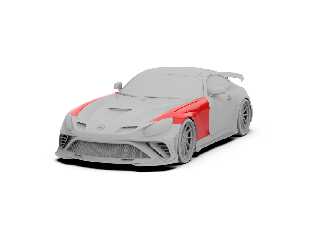 Mercedes Benz AMG GT/GTS C190 (fits both Pre-facelift & facelift) 2015 2016 2017 2018 2020 2021 with Aftermarket Parts - Paragon Style Full Body Kit Package FRP / Carbon Fiber from Robot Craftsman