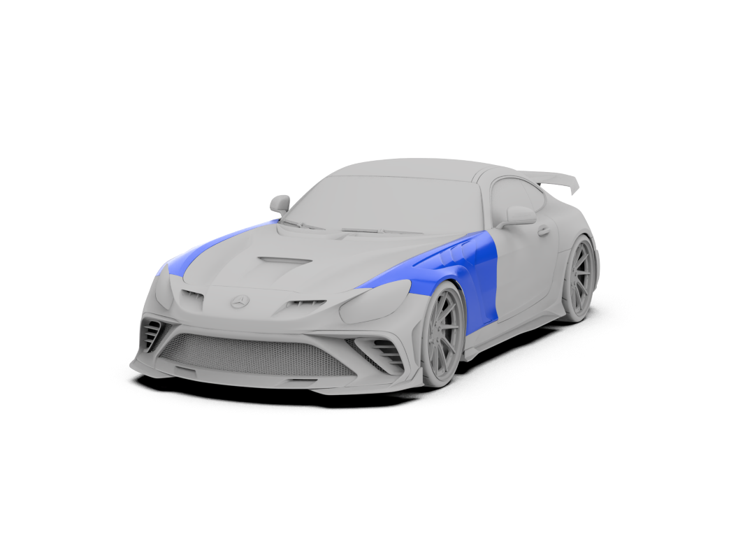 Mercedes Benz AMG GT/GTS C190 (fits both Pre-facelift & facelift) 2015 2016 2017 2018 2020 2021 with Aftermarket Parts - Paragon Style Full Body Kit Package FRP / Carbon Fiber from Robot Craftsman