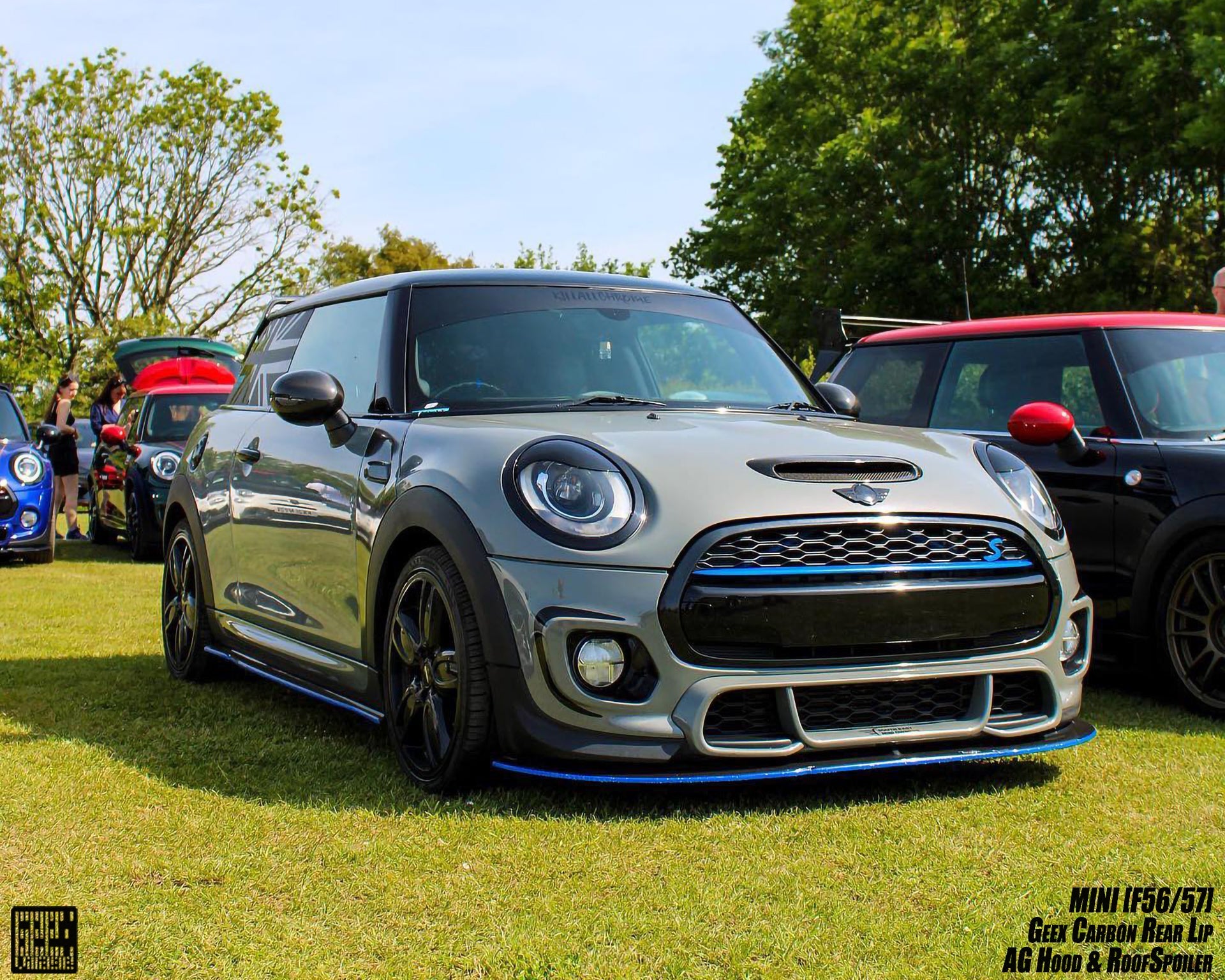 MINI Cooper JCW (John Cooper Works) S Base F56 LCI 2022-ON with Aftermarket Parts - Fog Light Bezel Carbon Fiber/FRP from Geex Village