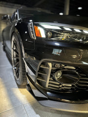 Karbel Carbon Front Bumper Canards for Audi RS5 B9.5 2020-2025 Dry Pre-preg Carbon Fiber