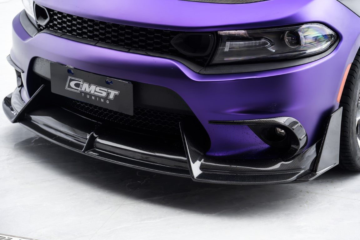 Dodge Charger 2015 Scat Pack & 2016 Scat Pack, Hellcat & 2017 R/T, Daytona, Scat Pack, Hellcat & 2018 GT, R/T, Daytona, Scat Pack, Hellcatwith & 2019 GT, R/T, Scat Pack, Hellcat & 2020 GT, R/T, Scat Pack, Hellcat & 2021 GT, R/T, Scat Pack & 2022-2023 GT, R/T, Scat Pack Non-widebody Aftermarket Parts - Upper Valences Carbon Fiber from CMST Tuning