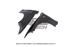 BMW M2/M2C F87 2016 2017 2018 2019 2020 2021 & 2 Series M240i M235i 230i 228i F22 2014 2015 2016 2017 2018 2019 2020 2021 with Aftermarket Parts - 1:1 M2C Conversion Upgrade Style Front Fenders Metal from DuPont Tech