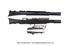 BMW M2/M2C F87 2016 2017 2018 2019 2020 2021 &  2 Series M240i M235i 230i 228i F22 2014 2015 2016 2017 2018 2019 2020 2021 with Aftermarket Parts - 1:1 M2C Conversion Upgrade Style Side Skirts PP Polypropylene from DuPont Tech