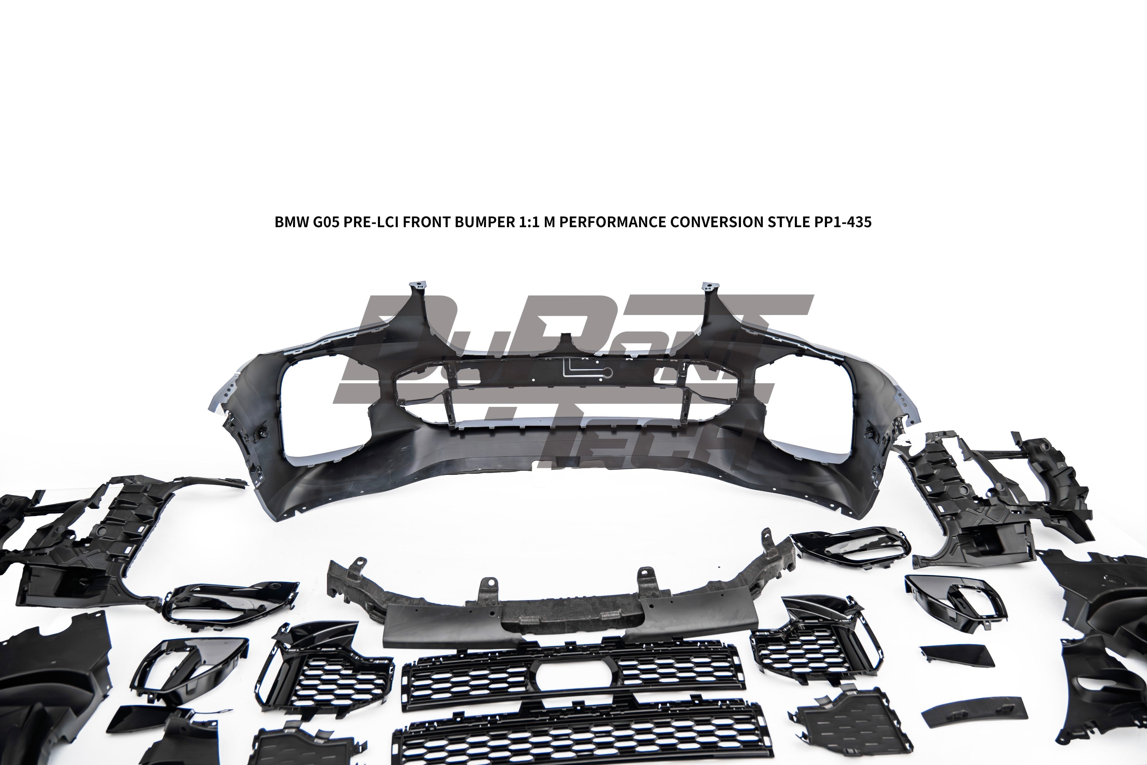 BMW X5 G05 M50i x/s Drive 40i Pre-LCI 2019 2020 2021 2022 2023 with Aftermarket Parts - 1:1 M Performance Conversion Style Front Bumper PP Polypropylene from DuPont Tech