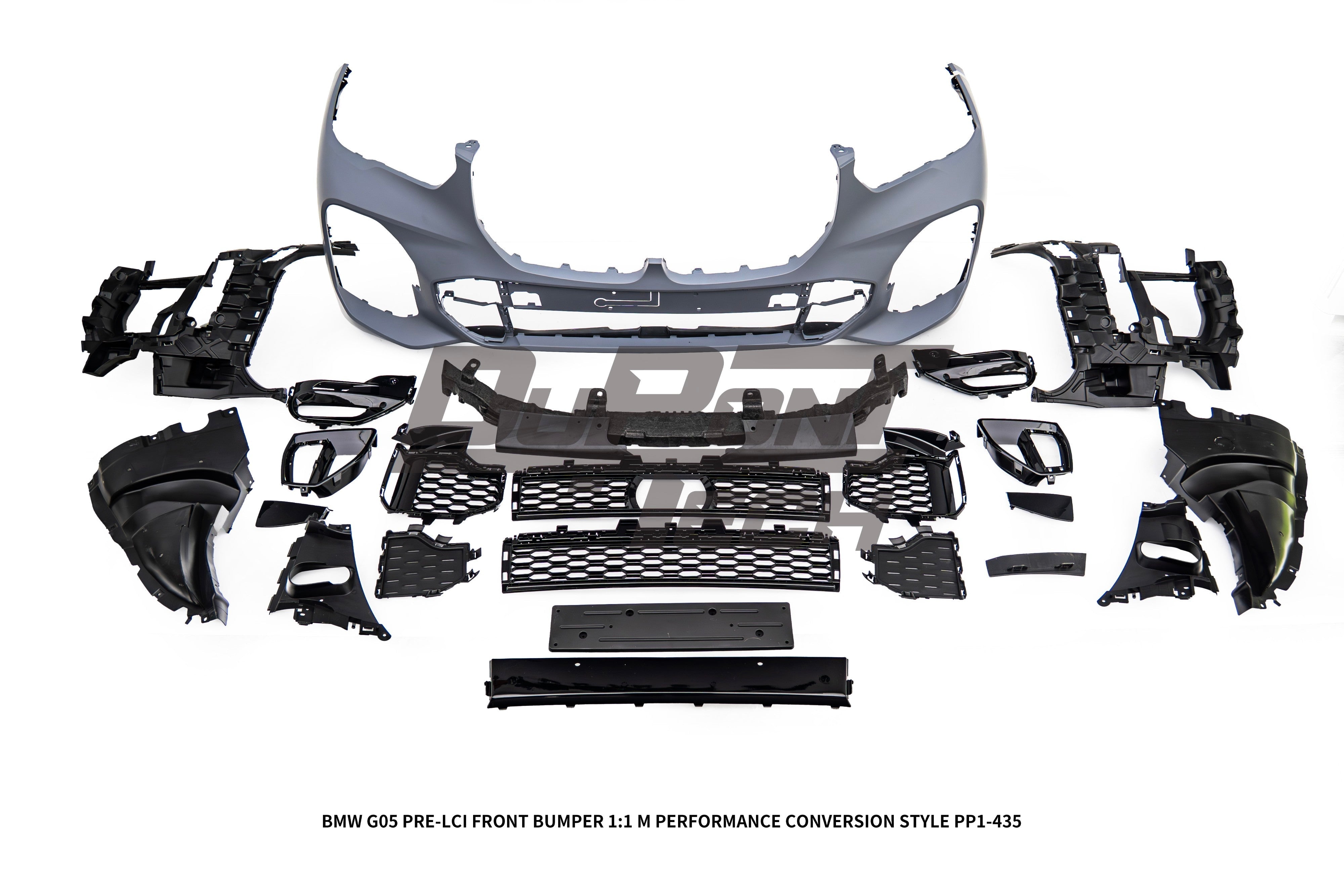 BMW X5 G05 M50i x/s Drive 40i Pre-LCI 2019 2020 2021 2022 2023 with Aftermarket Parts - 1:1 M Performance Conversion Style Front Bumper PP Polypropylene from DuPont Tech