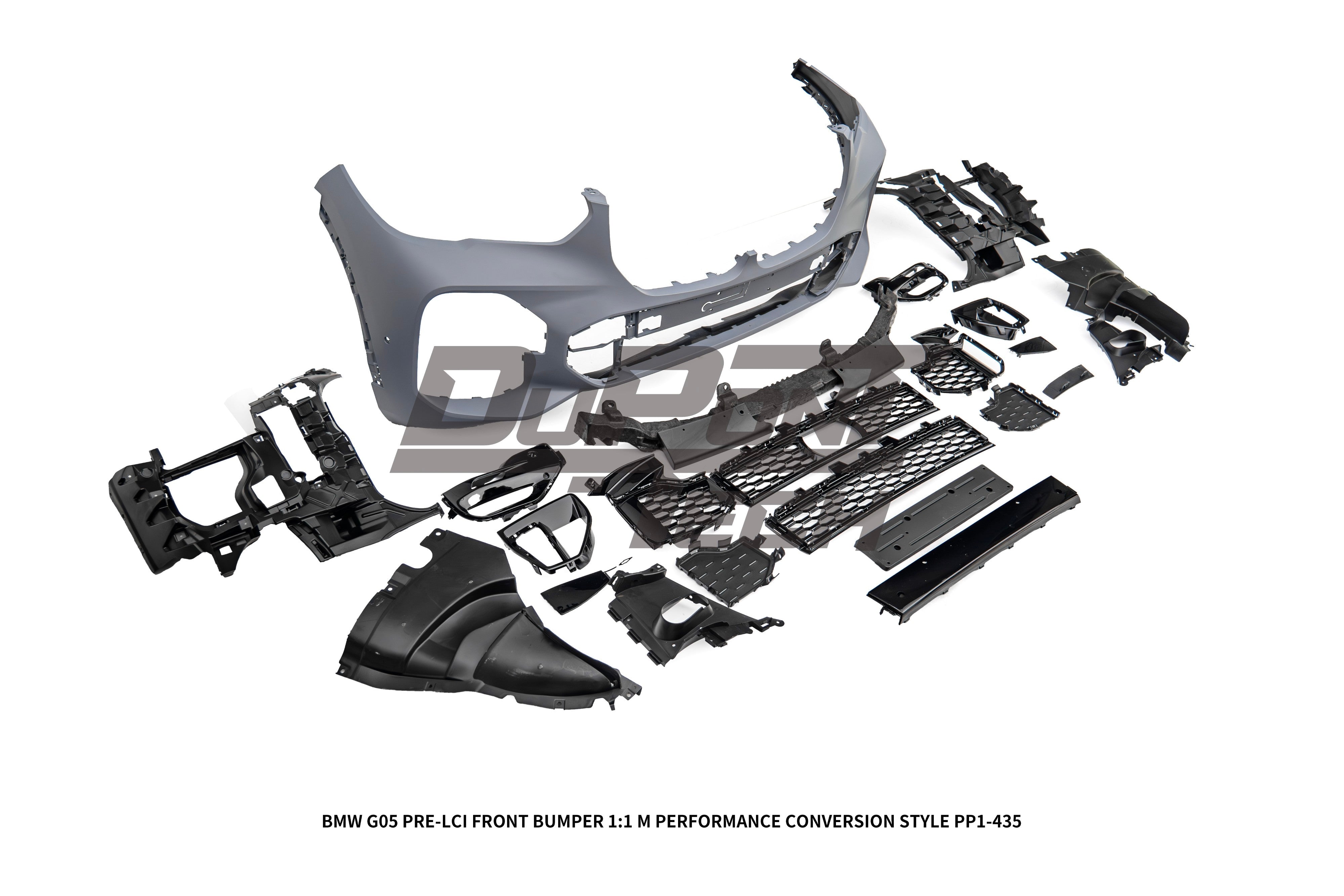 BMW X5 G05 M50i x/s Drive 40i Pre-LCI 2019 2020 2021 2022 2023 with Aftermarket Parts - 1:1 M Performance Conversion Style Front Bumper PP Polypropylene from DuPont Tech