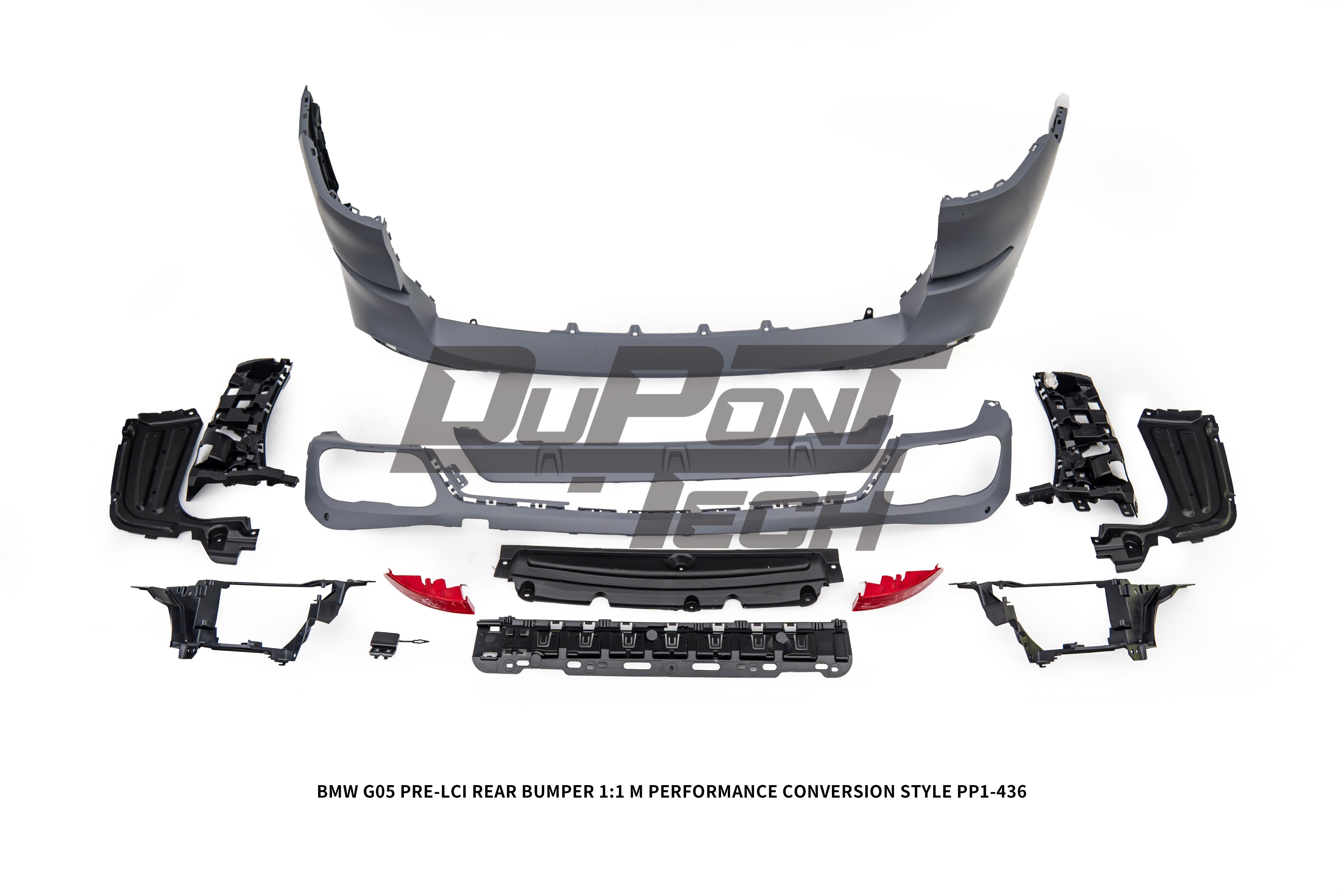 BMW X5 G05 M50i x/s Drive 40i Pre-LCI 2019 2020 2021 2022 2023 with Aftermarket Parts - 1:1 M Performance Conversion Style Rear Bumper PP Polypropylene from DuPont Tech
