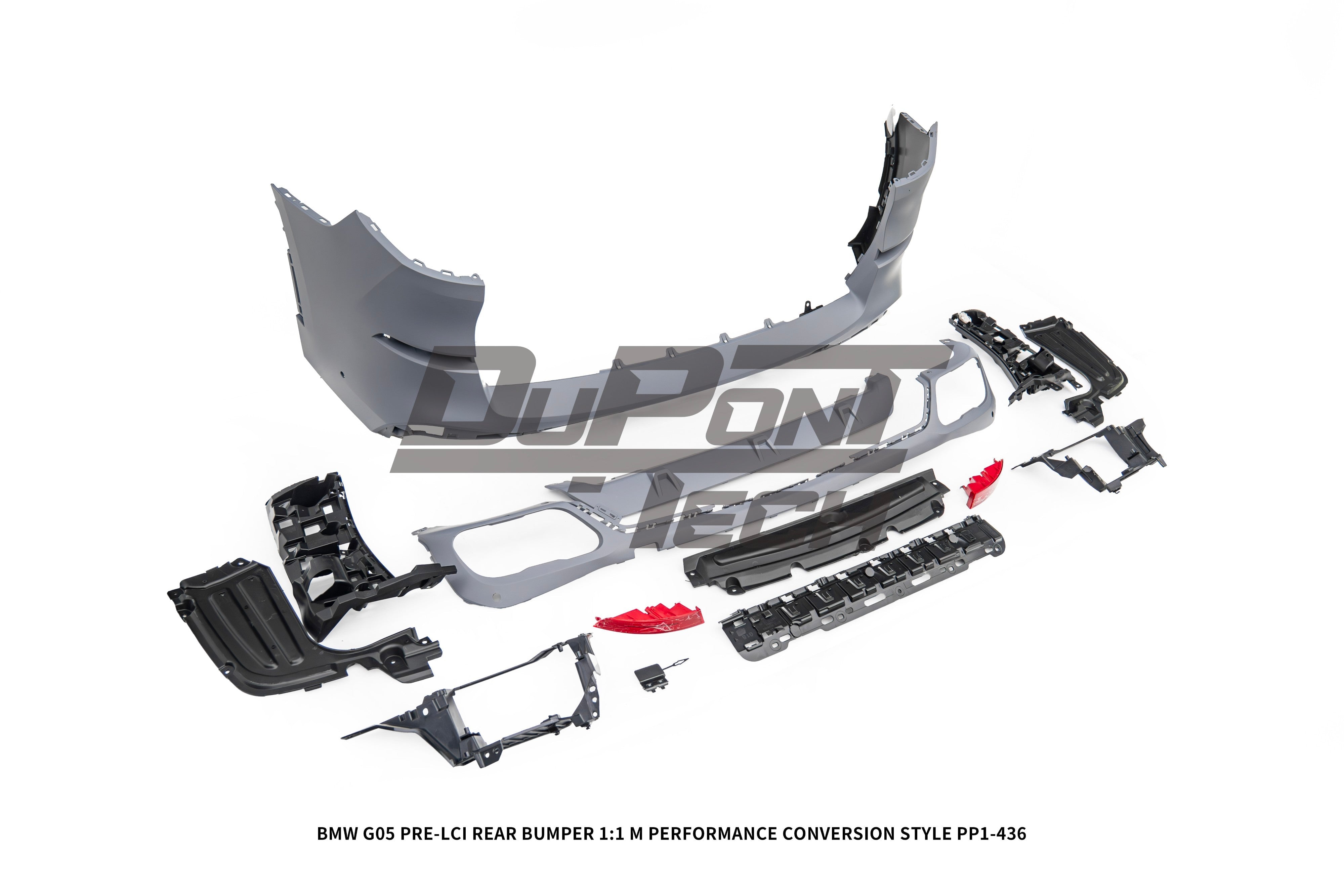 BMW X5 G05 M50i x/s Drive 40i Pre-LCI 2019 2020 2021 2022 2023 with Aftermarket Parts - 1:1 M Performance Conversion Style Rear Bumper PP Polypropylene from DuPont Tech
