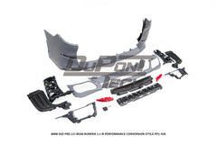 BMW X5 G05 M50i x/s Drive 40i Pre-LCI 2019 2020 2021 2022 2023 with Aftermarket Parts - 1:1 M Performance Conversion Style Rear Bumper PP Polypropylene from DuPont Tech