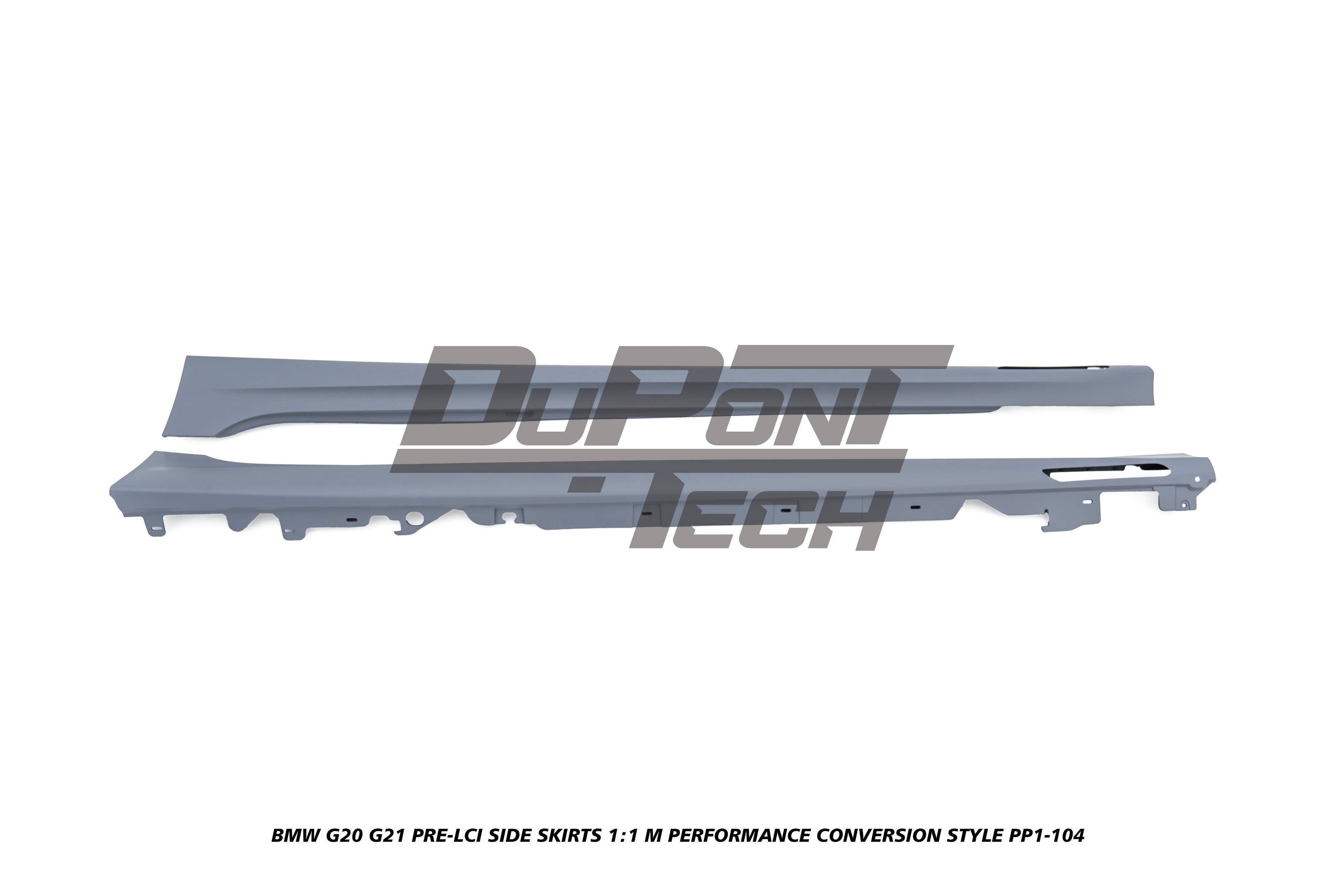 BMW 3 Series M340i 330i 320i G20 G21 Pre-LCI 2019 2020 2021 2022 with Aftermarket Parts - 1:1 M Performance Conversion Style Side Skirts PP Polypropylene from DuPont Tech