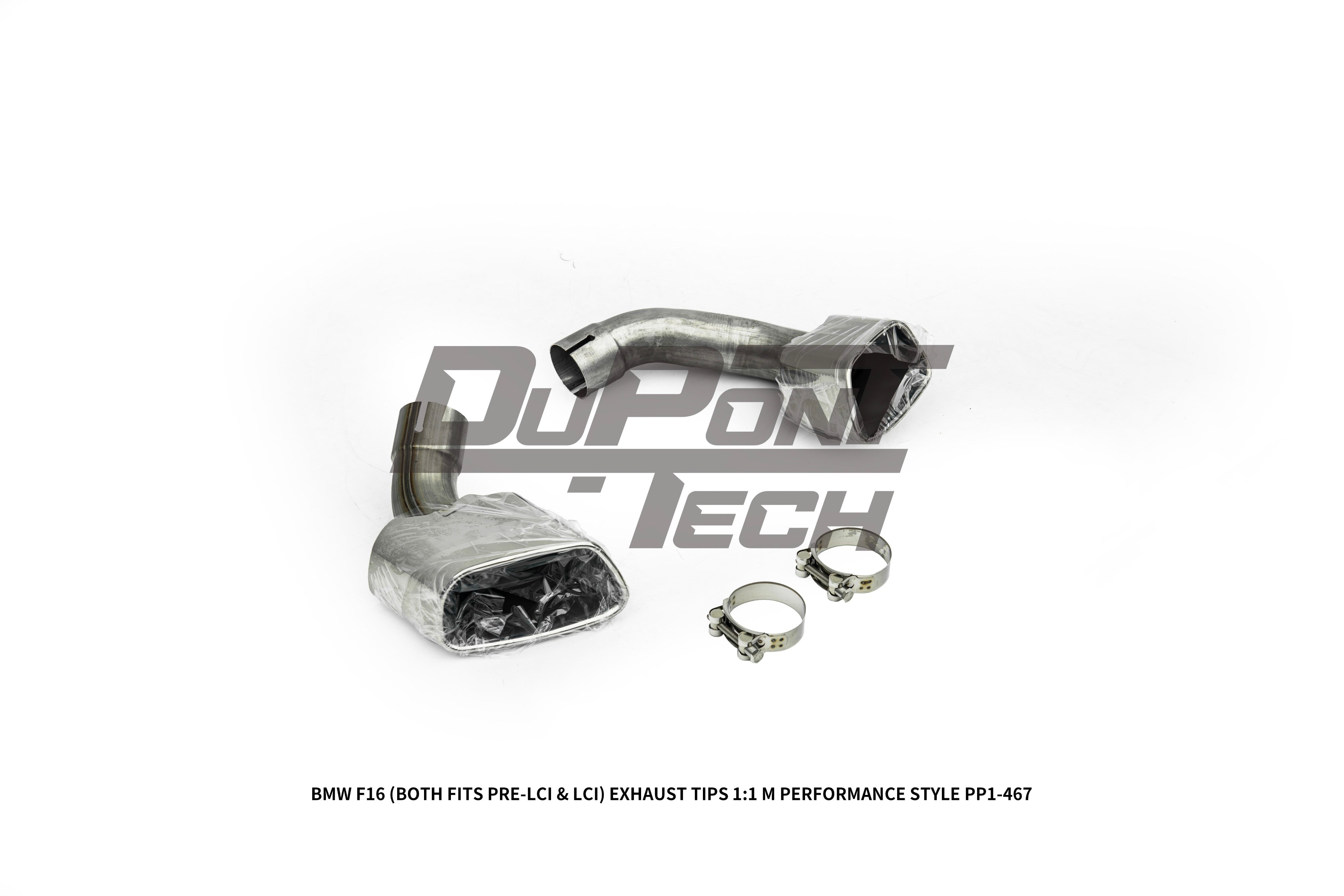 BMW X6 M50d xDrive50i s/xDrive35i xDrive40d xDrive30d F16 (Both Fits Pre-LCI &  LCI) 2015 2016 2017 2018 2019 with Aftermarket Parts - 1:1 M Performance Style Exhaust Tips Stainless Steel from DuPont Tech