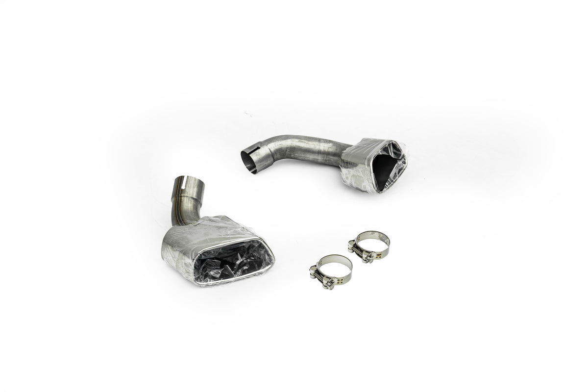 BMW X6 M50d xDrive50i s/xDrive35i xDrive40d xDrive30d F16 (Both Fits Pre-LCI &  LCI) 2015 2016 2017 2018 2019 with Aftermarket Parts - 1:1 M Performance Style Exhaust Tips Stainless Steel from DuPont Tech