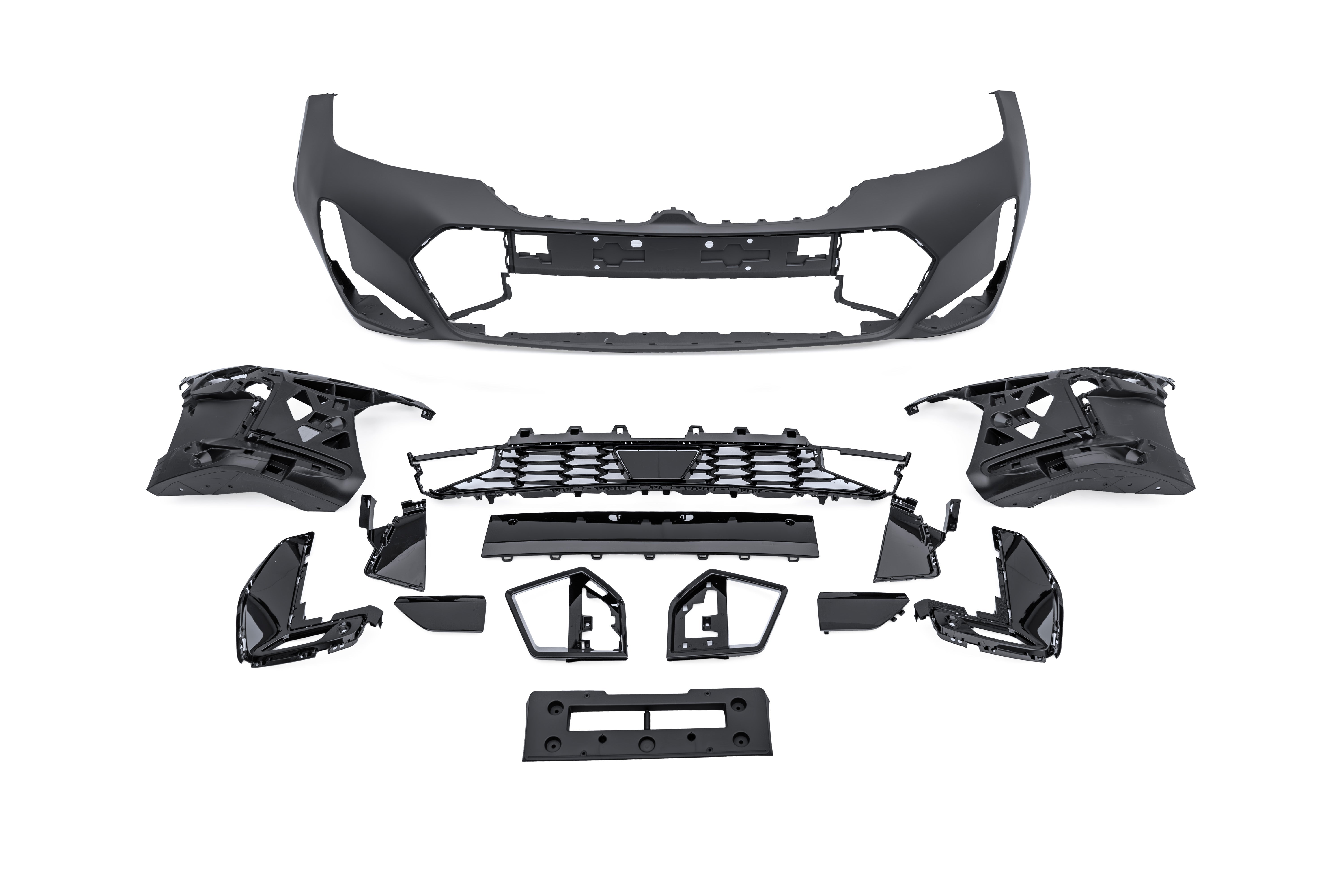 BMW 3 Series M340i 330i 320i G20 G21 LCI 2023-ON with Aftermarket Parts - 1:1 M Performance Style Front Bumper PP Polypropylene from DuPont Tech