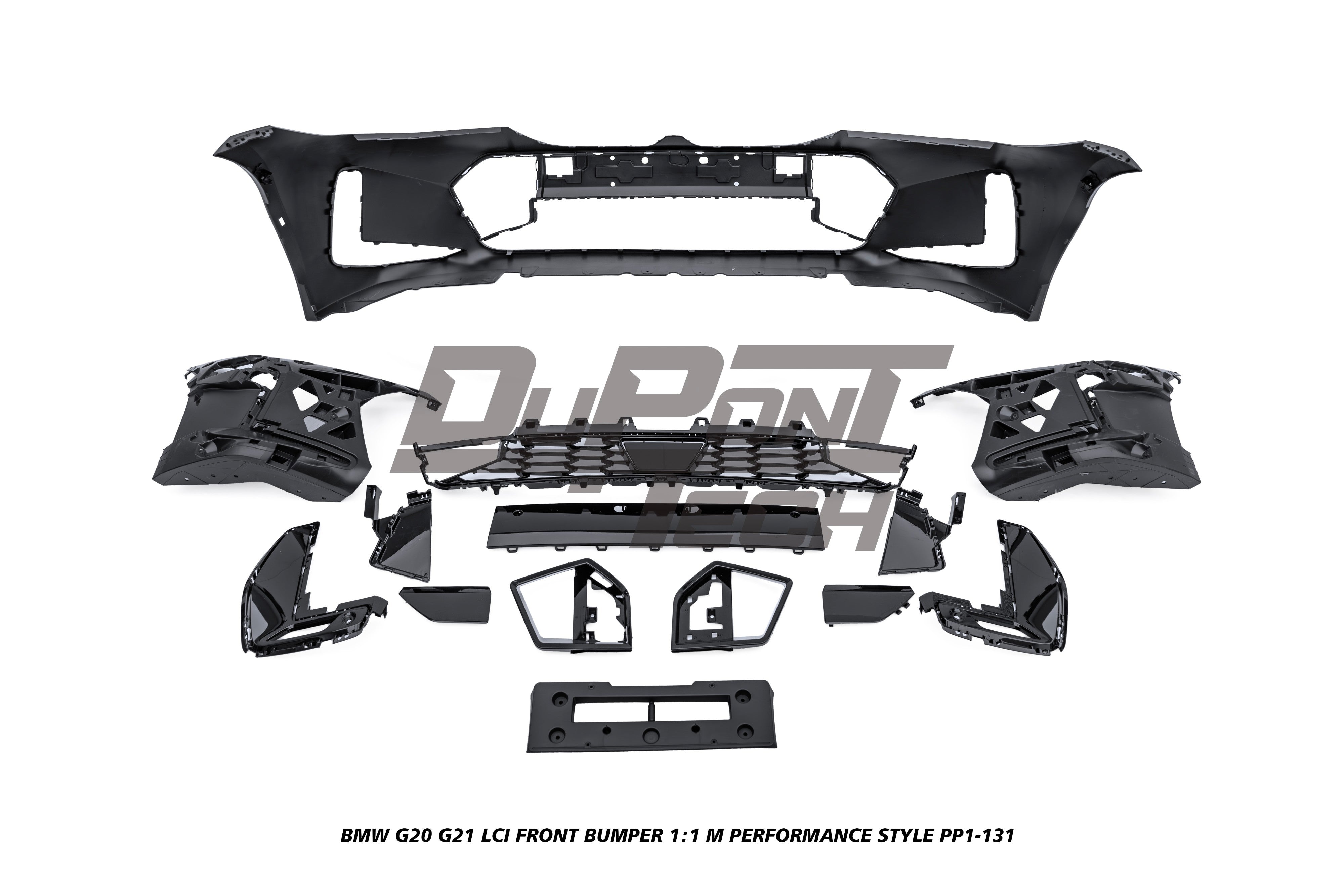 BMW 3 Series M340i 330i 320i G20 G21 LCI 2023-ON with Aftermarket Parts - 1:1 M Performance Style Front Bumper PP Polypropylene from DuPont Tech